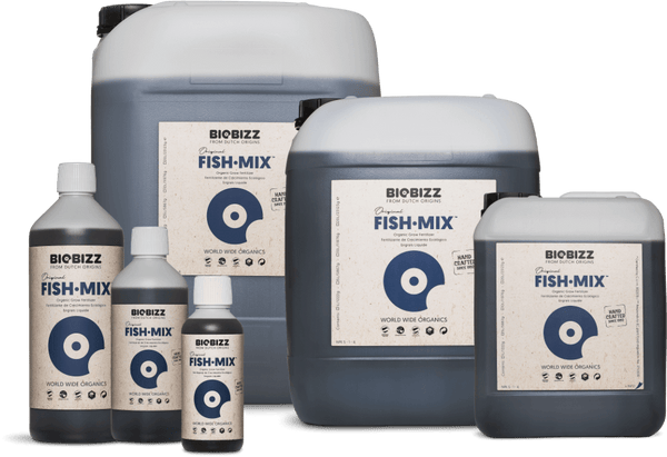 Biobizz Fish Mix organic growth booster for soil and coco, rich in fish emulsion and beet vinasse – 1L bottle