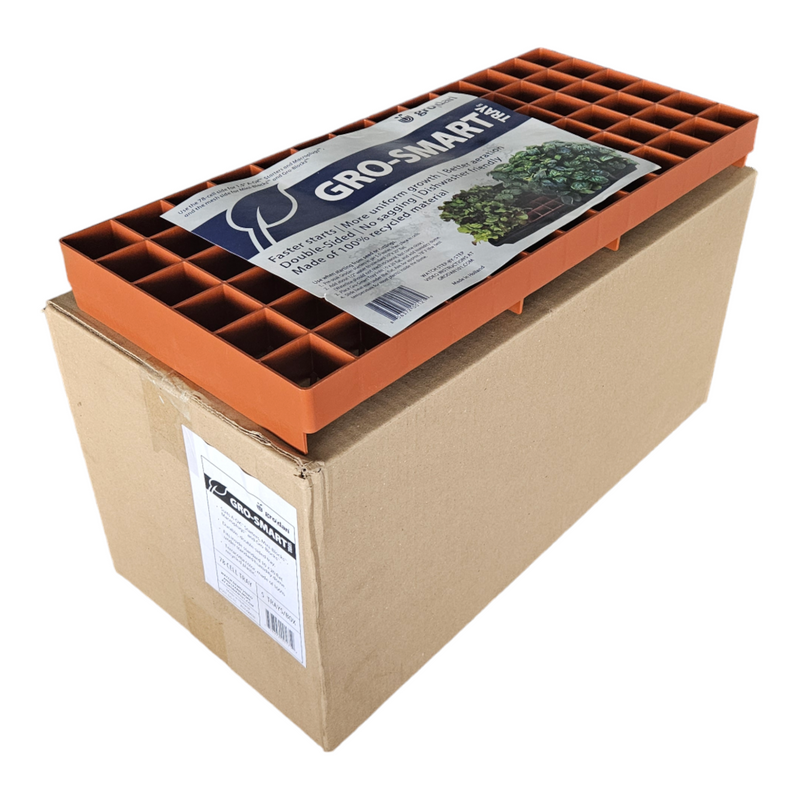 Carton of 5 Growsmart trays for 36 x 36 rock wool cubes, perfect for bulk use and streamlining your growing setup.