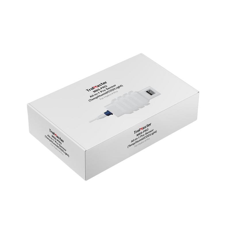  Unboxed MBS-PRO 4-in-1 sensor with cable and connectors for Hydro-X Pro grow controllers.