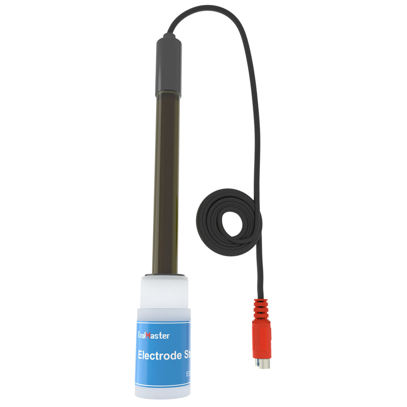 Front view of PCT-1 2-in-1 sensor showing compact EC and temperature probe with durable housing

