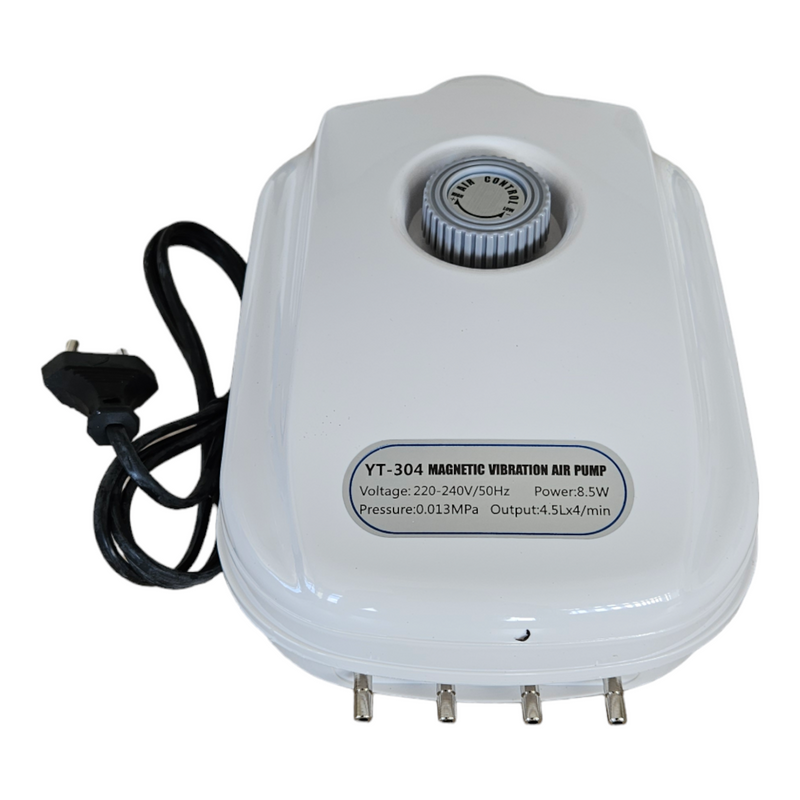 Air Pump for providing consistent airflow and aeration in hydroponic systems and aquariums, promoting healthy plant and fish growth.