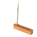 Amadab titanium dab tool with heat-resistant wooden handle for safe, stylish concentrate handling