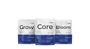 Athena Pro Line trio—Bloom, Core, and Grow dry nutrients for complete cannabis feeding from veg to flower in coco, soil, or hydro systems.