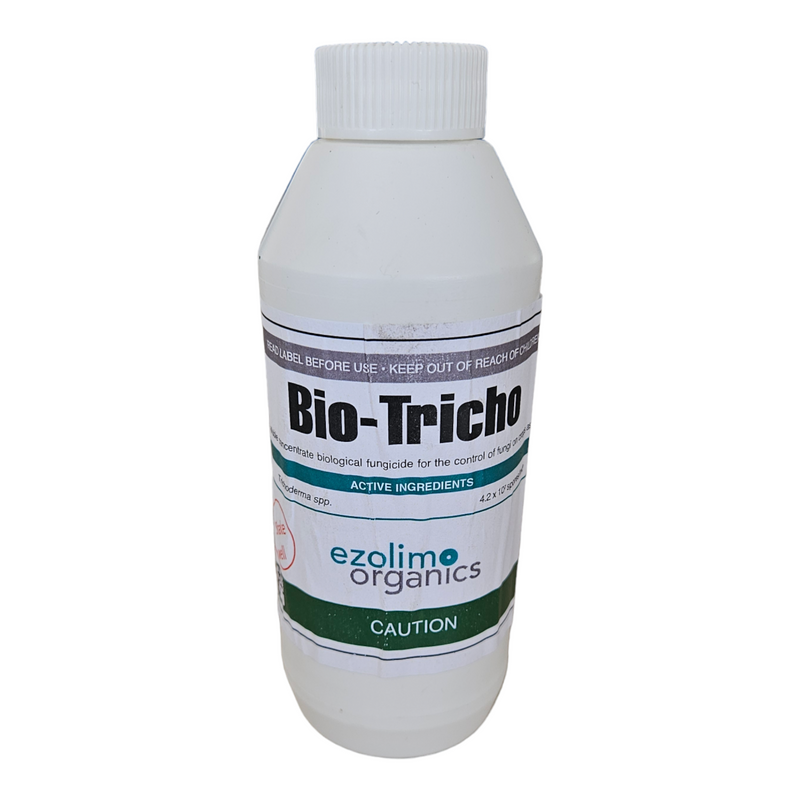 Bio-tricho Liquid for enhancing plant health with beneficial microorganisms to promote growth and soil vitality.