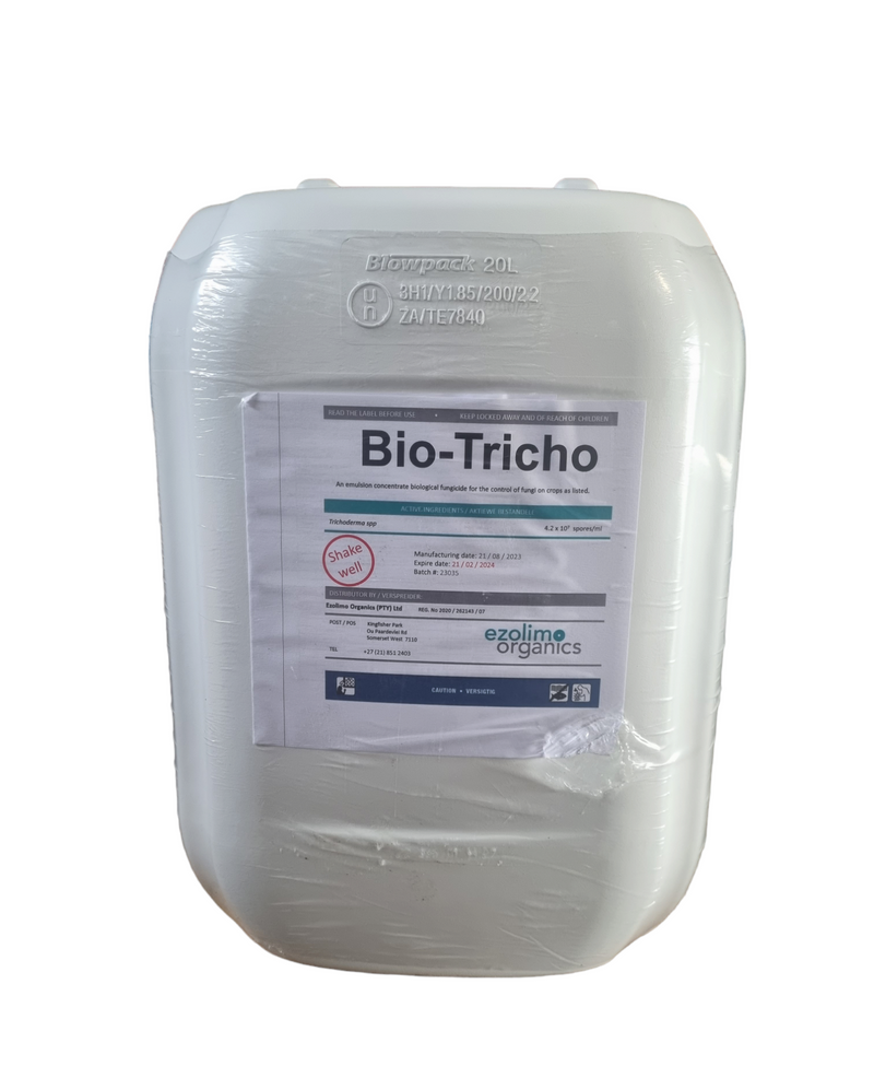 Bio-tricho Liquid for enhancing plant health with beneficial microorganisms to promote growth and soil vitality.