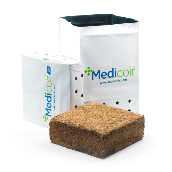 Medicoir popup bags in 4L and 7L sizes, offering excellent aeration and drainage for optimal plant growth.