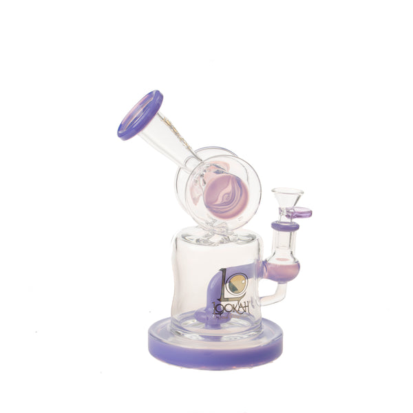 Lookah Bong under 25cm with intricate DJ design, durable borosilicate glass, multiple chambers, and percolator.