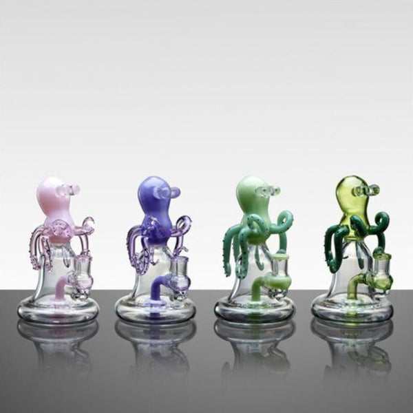 Water Pipes Under 25Cm Octopus - Wpc734 - Clear Black