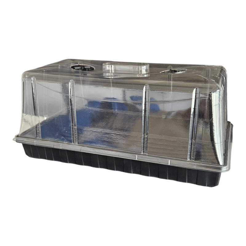 High Dome Cutting Propagator for creating a controlled environment to promote rooting and growth of plant cuttings.