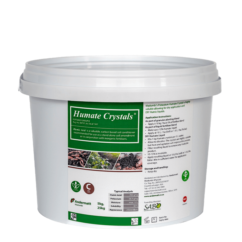 Humate Crystal for enhancing soil health and boosting plant nutrient uptake.