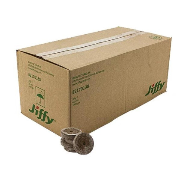 Jiffy Plug 41mm for efficient seed germination and plant propagation with a compact, soil-less growing medium.