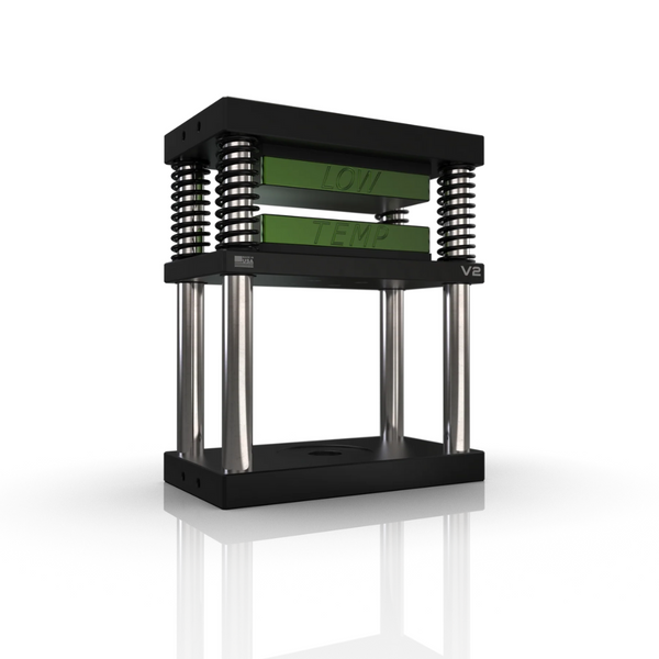 Lowtemp V2 Rosin Press (4x7) without pump for efficient rosin extraction.