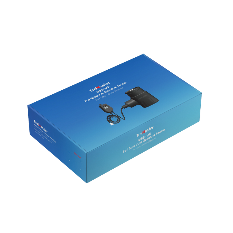  Unboxed MBS-PAR Sensor with included accessories for plug-and-play PAR monitoring.