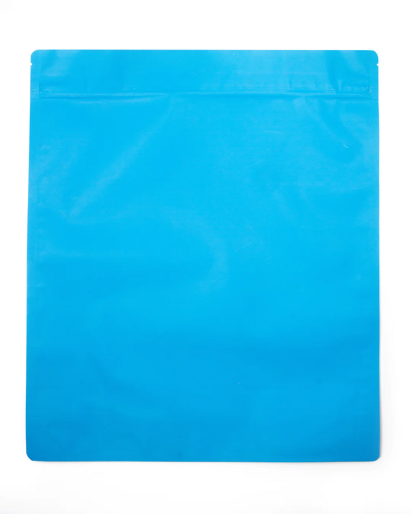 CHILD PROOF MYLAR BAGS - 500G BLUE