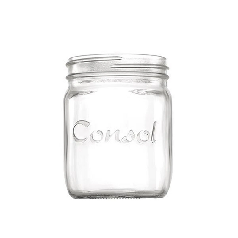 Premium-quality Consol Glass Jars with airtight seals, designed for preserving the freshness and potency of cannabis products.