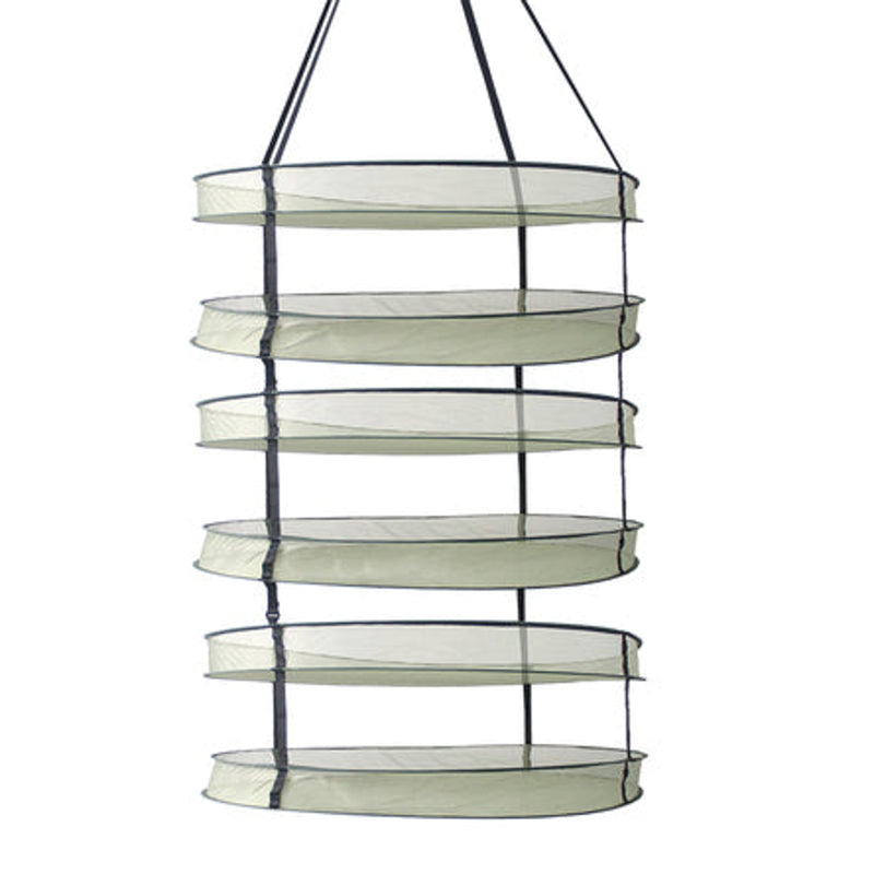 Collapsible Hanging Dry Rack with nylon mesh construction, designed for optimal airflow and even drying of flowers and herbs.