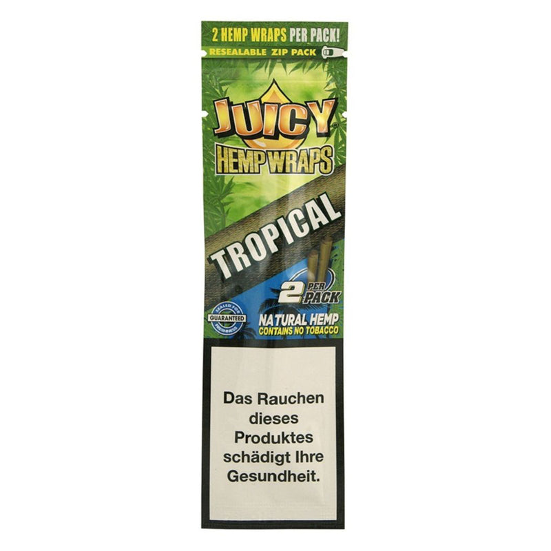 Juicy Jay's Hemp Blunt Wrap Tropical, offering a flavorful and smooth smoking experience.