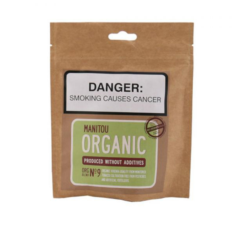 Manitou Organic Green 50G natural additive-free rolling tobacco for a pure smoking experience.