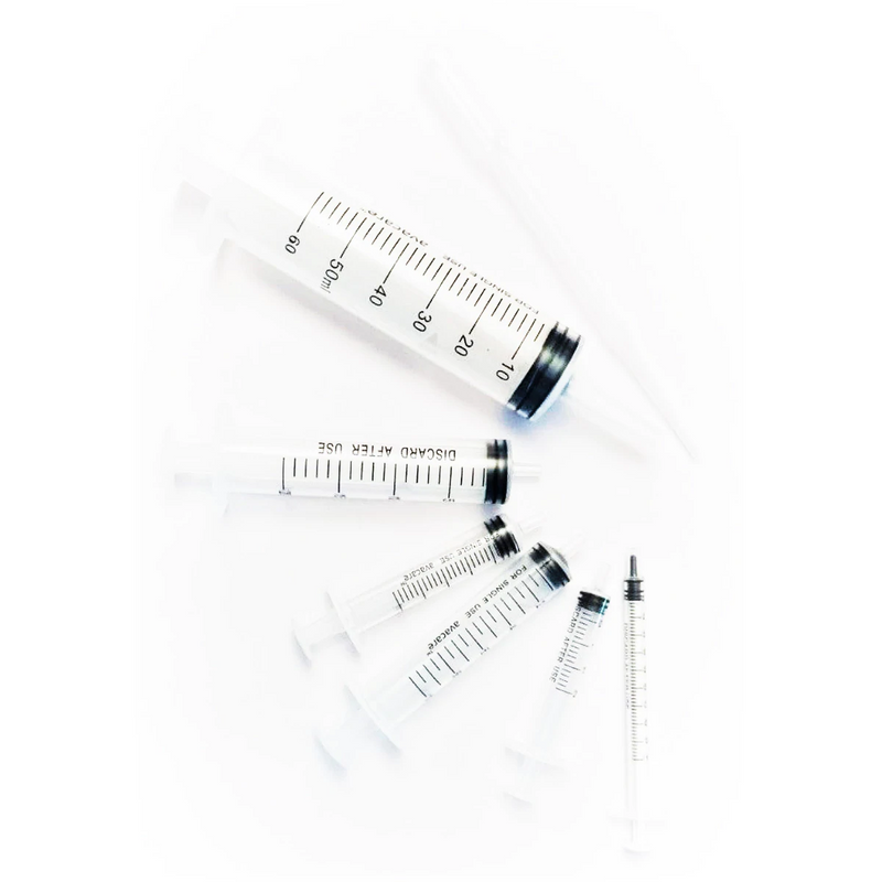 Syringe Combo - 1ml, 2ml, 5ml, 10ml, 20ml, 50ml, 3ml Pipette - Hydrobiz