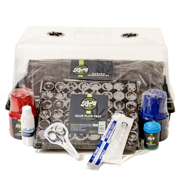 Propagation Kit for starting seeds and cuttings, including essential tools for successful plant growth and rooting.