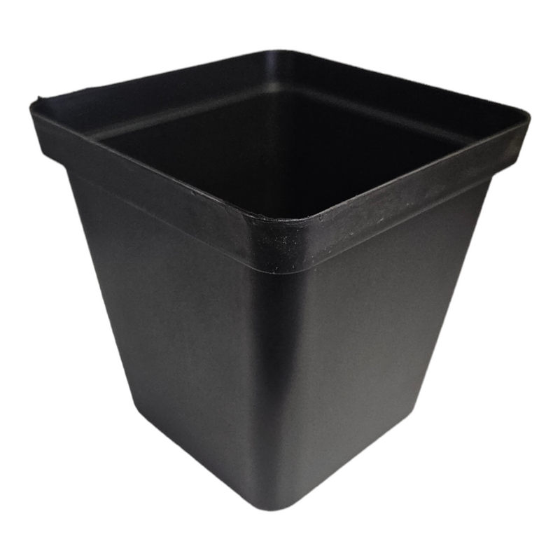 Durable square pot ideal for seedlings and small plants. Promotes healthy root growth with ample space and excellent drainage.