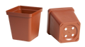 Durable square pot ideal for seedlings and small plants. Promotes healthy root growth with ample space and excellent drainage.